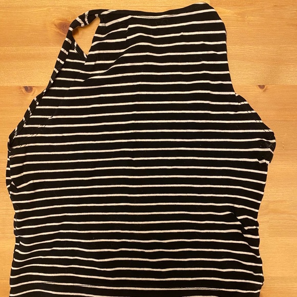 AMERICAN APPAREL BLACK AND WHITE CROP TOP - Picture 3 of 5